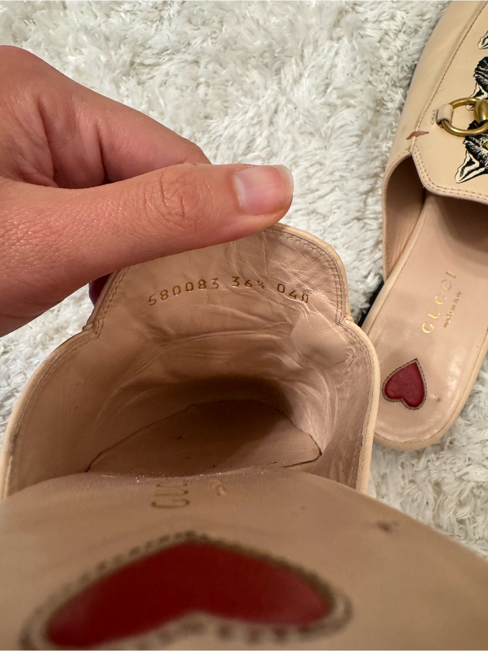 GUCCI Princetown leather mules & clogs SIZE 36.5 - Picture 4 of 6